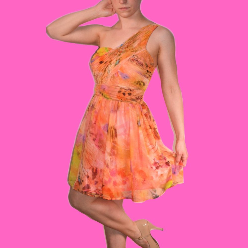 Charlotte Russe One-shoulder Butterfly Dress